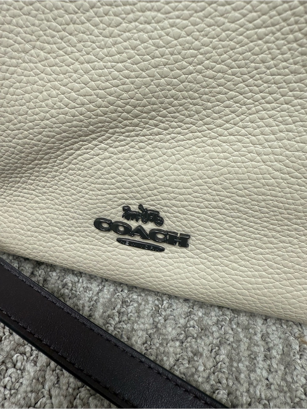 Coach Beige Lane Satchel in Colorblock with Snake Skin Accents - Picture 5 of 16